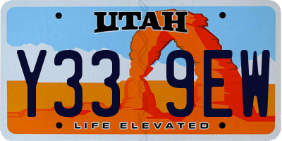 UT license plate Y339EW