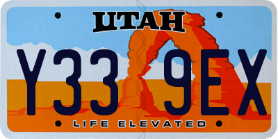 UT license plate Y339EX
