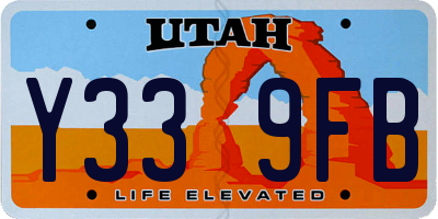 UT license plate Y339FB