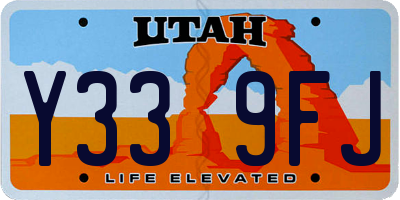 UT license plate Y339FJ