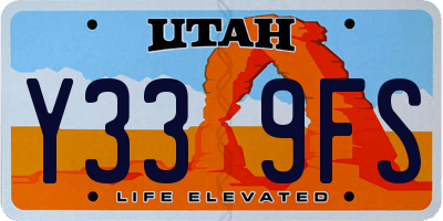 UT license plate Y339FS
