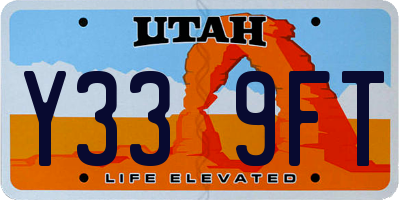 UT license plate Y339FT