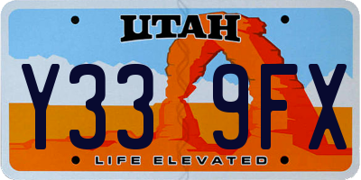 UT license plate Y339FX