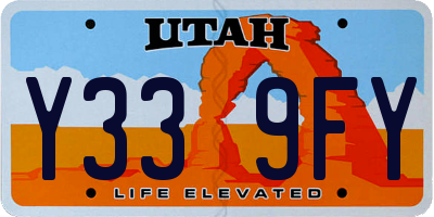 UT license plate Y339FY