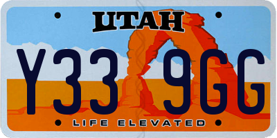 UT license plate Y339GG