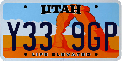 UT license plate Y339GP