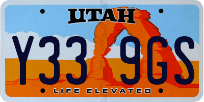 UT license plate Y339GS