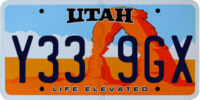 UT license plate Y339GX