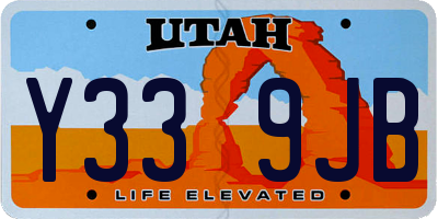 UT license plate Y339JB