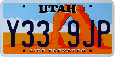 UT license plate Y339JP