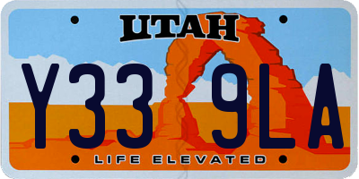 UT license plate Y339LA