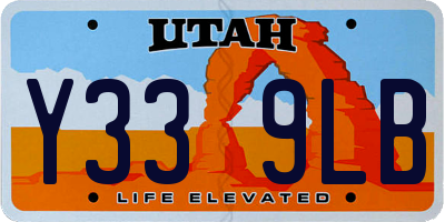 UT license plate Y339LB