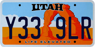 UT license plate Y339LR