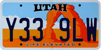 UT license plate Y339LW