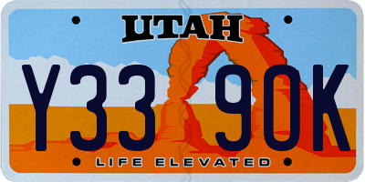 UT license plate Y339OK