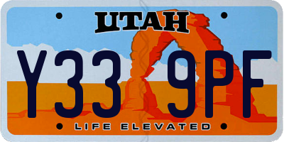UT license plate Y339PF