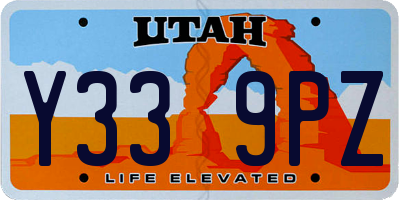 UT license plate Y339PZ