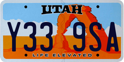 UT license plate Y339SA