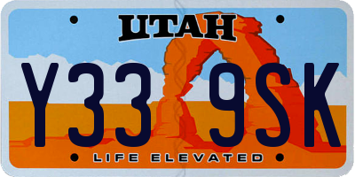 UT license plate Y339SK