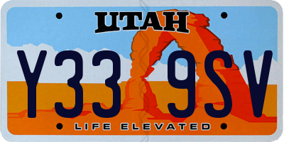 UT license plate Y339SV