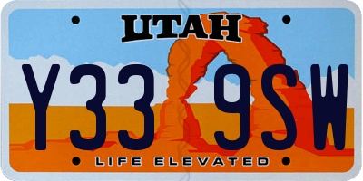 UT license plate Y339SW