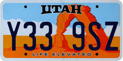 UT license plate Y339SZ
