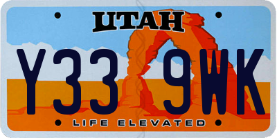 UT license plate Y339WK
