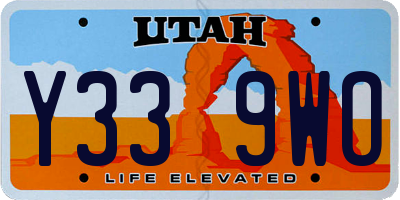 UT license plate Y339WO