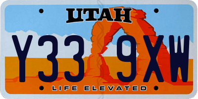 UT license plate Y339XW