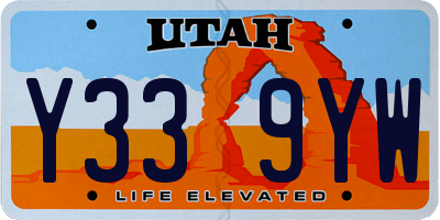 UT license plate Y339YW