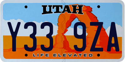 UT license plate Y339ZA