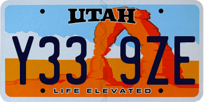 UT license plate Y339ZE