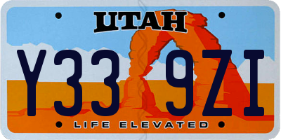 UT license plate Y339ZI
