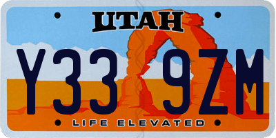 UT license plate Y339ZM