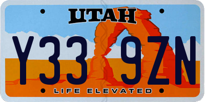 UT license plate Y339ZN