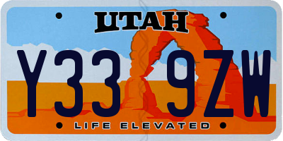 UT license plate Y339ZW