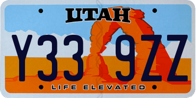 UT license plate Y339ZZ