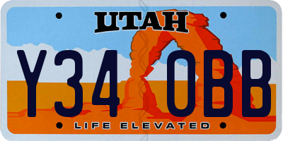 UT license plate Y340BB
