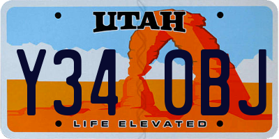 UT license plate Y340BJ