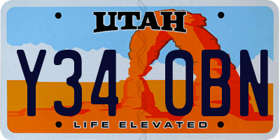 UT license plate Y340BN