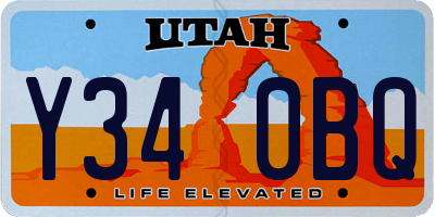 UT license plate Y340BQ