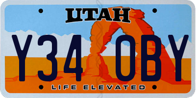 UT license plate Y340BY