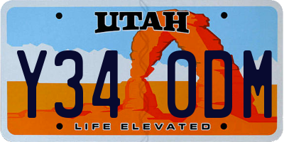 UT license plate Y340DM