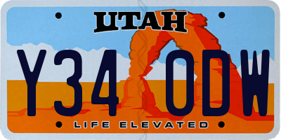 UT license plate Y340DW