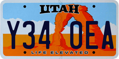 UT license plate Y340EA