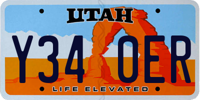 UT license plate Y340ER