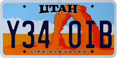UT license plate Y340IB