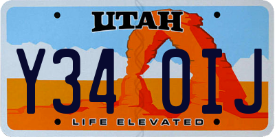 UT license plate Y340IJ