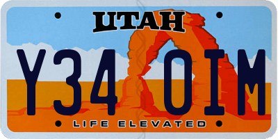UT license plate Y340IM