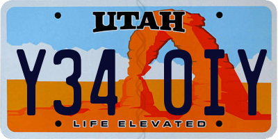 UT license plate Y340IY